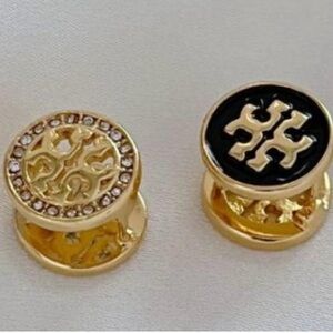 TORY BURCH Logo Reversible Double Sided Earrings